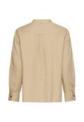 Bluse mit Stehkragen und Knopfleiste sand