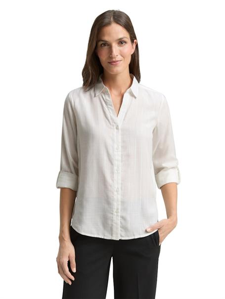 Bluse mit Streifen in Glitzer-Optik white pinstripe with lurex