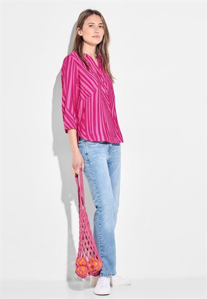 Bluse mit Streifen pink sorbet