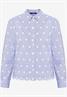 Bluse mit Streifen und Stickerei bluewhite