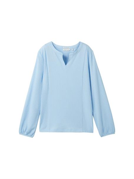 Bluse mit Streifenmuster blue white thin stripe