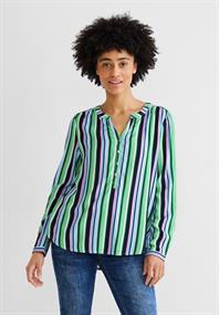Bluse mit Streifenmuster dark brisk green