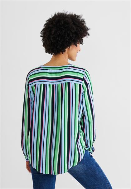 Bluse mit Streifenmuster dark brisk green