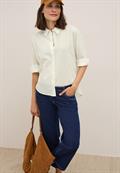 Bluse mit Streifenstruktur vanilla white