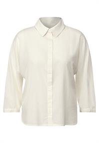 Bluse mit Streifenstruktur vanilla white