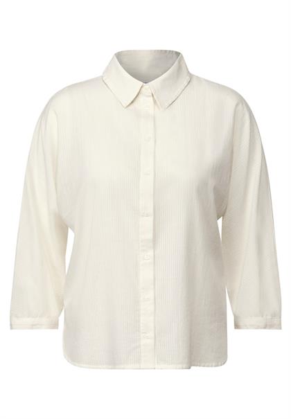 Bluse mit Streifenstruktur vanilla white