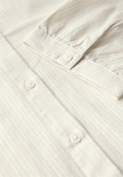 Bluse mit Streifenstruktur vanilla white