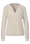 Bluse mit Tape-Details smooth sand beige
