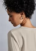 Bluse mit Tape-Details smooth sand beige