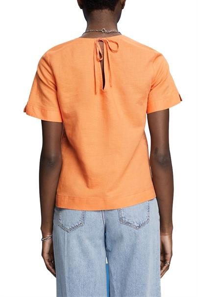 Bluse mit Tropfenverschluss orange