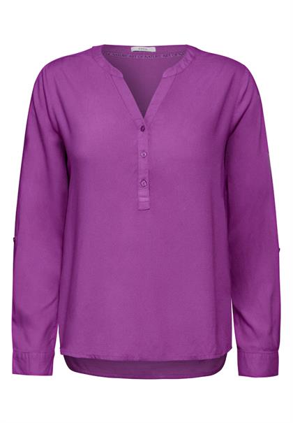 Bluse mit Turn-Up iced violet