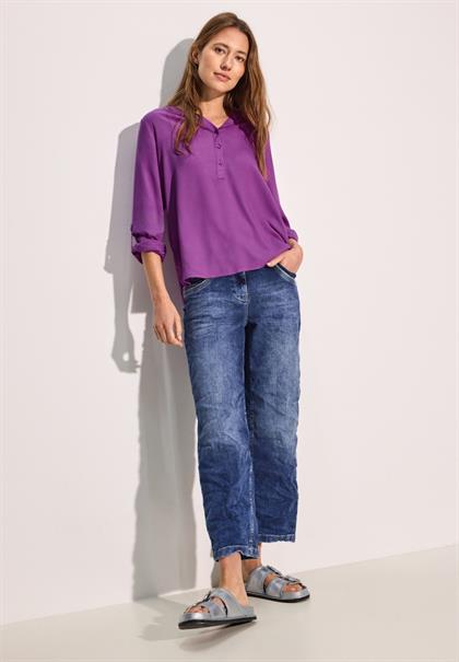 Bluse mit Turn-Up iced violet