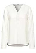 Bluse mit Turn-Up vanilla white