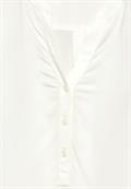 Bluse mit Turn-Up vanilla white