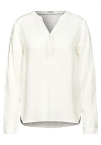 Bluse mit Turn-Up vanilla white
