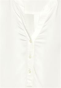Bluse mit Turn-Up vanilla white
