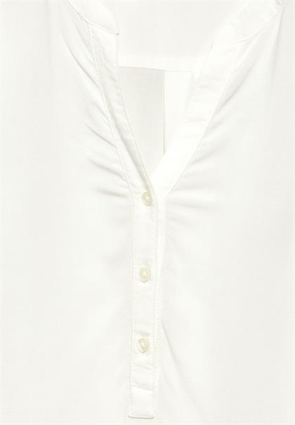 Bluse mit Turn-Up vanilla white