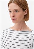 Bluse mit U-Boot-Ausschnitt ecru