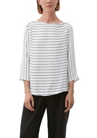 Bluse mit U-Boot-Ausschnitt ecru