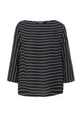 Bluse mit U-Boot-Ausschnitt schwarz