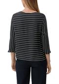 Bluse mit U-Boot-Ausschnitt schwarz