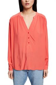 Bluse mit Webmuster coral