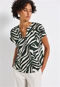 Bluse mit Zebra-Muster pine grove green