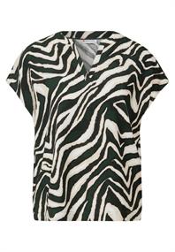 Bluse mit Zebra-Muster pine grove green