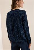 Bluse mit Zebra Print urban dark blue