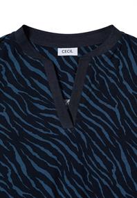 Bluse mit Zebra Print urban dark blue