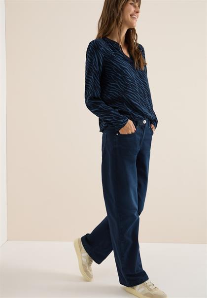 Bluse mit Zebra Print urban dark blue
