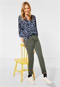 Bluse mit Zebramuster quiet blue