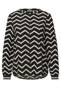 Bluse mit Zick-Zack-Muster black