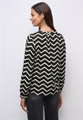 Bluse mit Zick-Zack-Muster black