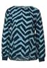 Bluse mit Zick Zack Muster deep teal blue