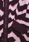 Bluse mit Zick Zack Muster intense aubergine