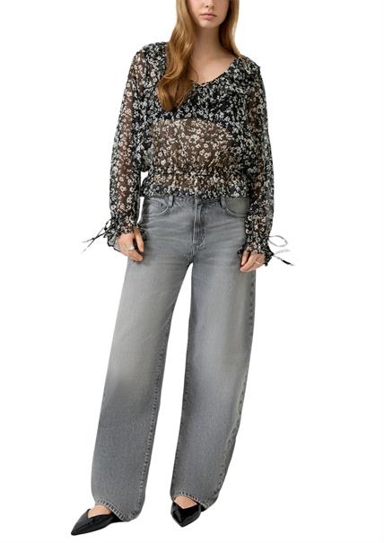 Bluse schwarz|mehrfarbig