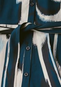 Blusenkleid mit Ikat Print tide blue