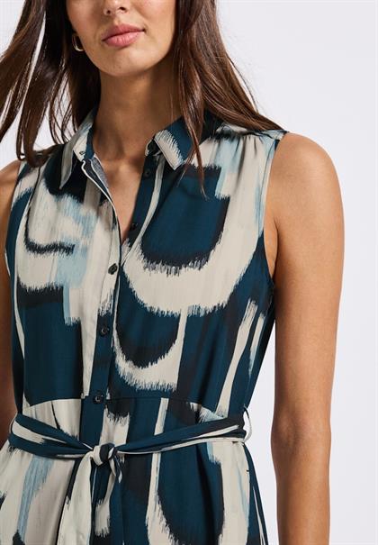 Blusenkleid mit Ikat Print tide blue