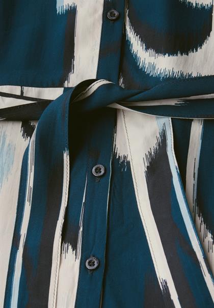 Blusenkleid mit Ikat Print tide blue