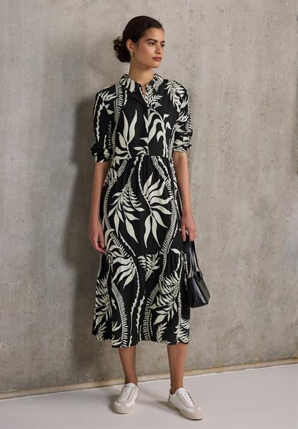 Blusenkleid mit Volants black