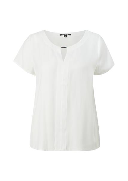 Blusenshirt aus Satin weiß
