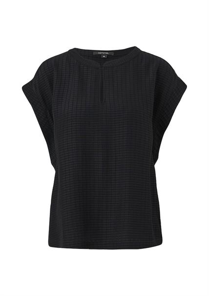 Blusenshirt aus Viskose schwarz