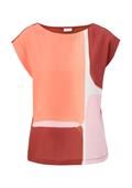 Blusenshirt im Fabricmix orange