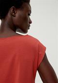 Blusenshirt im Fabricmix orange