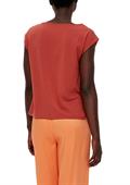 Blusenshirt im Fabricmix orange