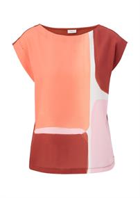 Blusenshirt im Fabricmix orange