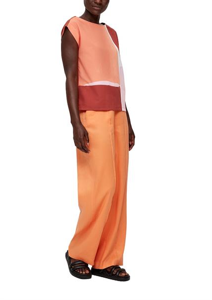 Blusenshirt im Fabricmix orange