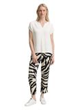 Blusenshirt im Material-Mix whisper white