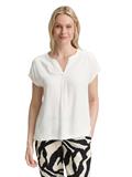 Blusenshirt im Material-Mix whisper white